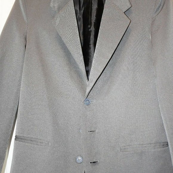 Public Notices Gray Striped Suit Jacket Size 16R - Picture 2 of 5